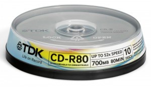CD-R TDK 80 10   